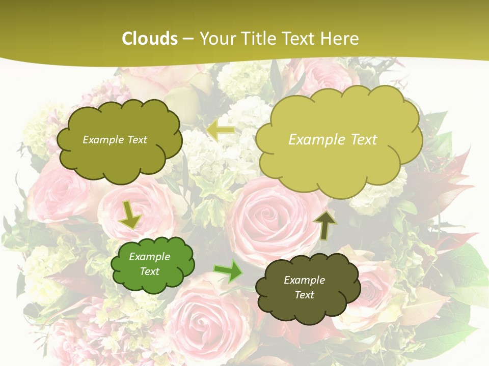 Roses Thank Arrangement PowerPoint Template