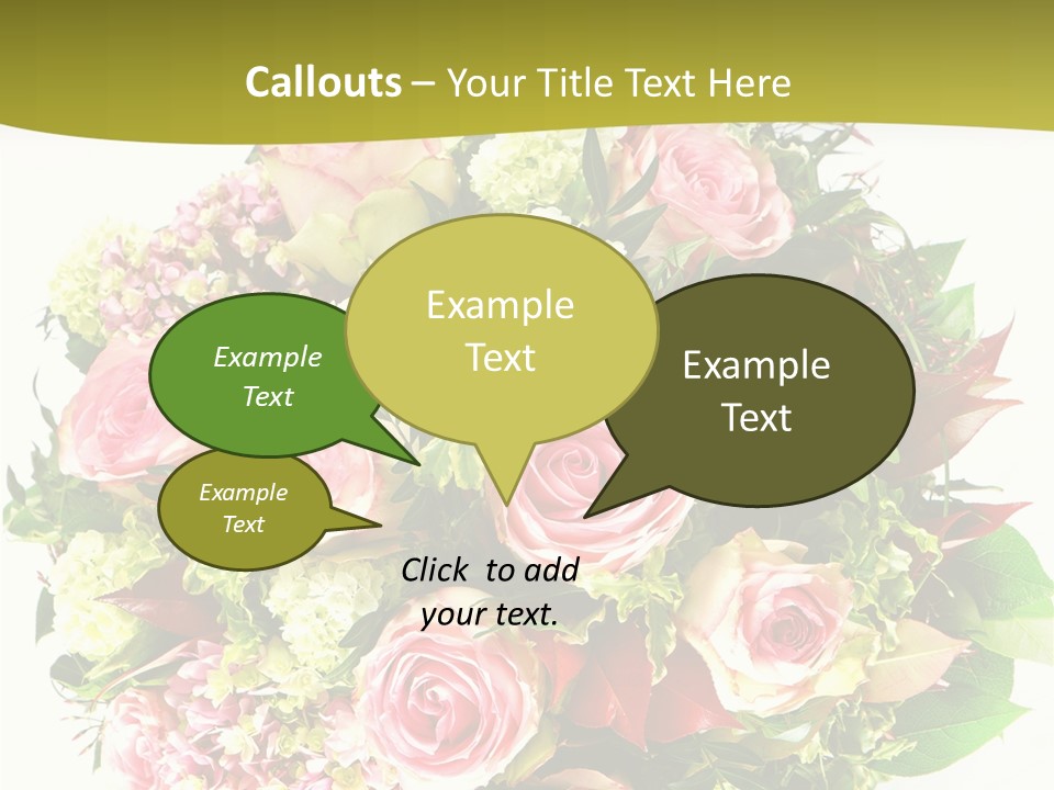 Roses Thank Arrangement PowerPoint Template