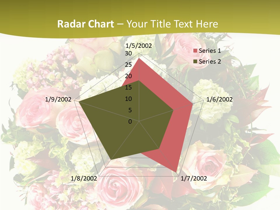 Roses Thank Arrangement PowerPoint Template