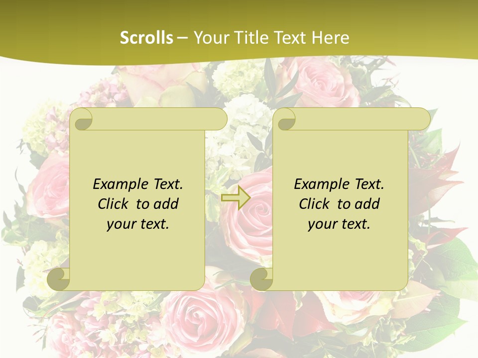 Roses Thank Arrangement PowerPoint Template