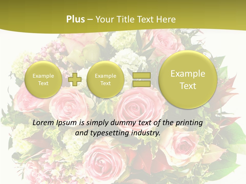 Roses Thank Arrangement PowerPoint Template