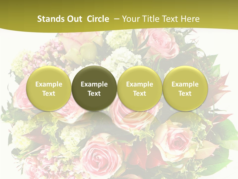 Roses Thank Arrangement PowerPoint Template