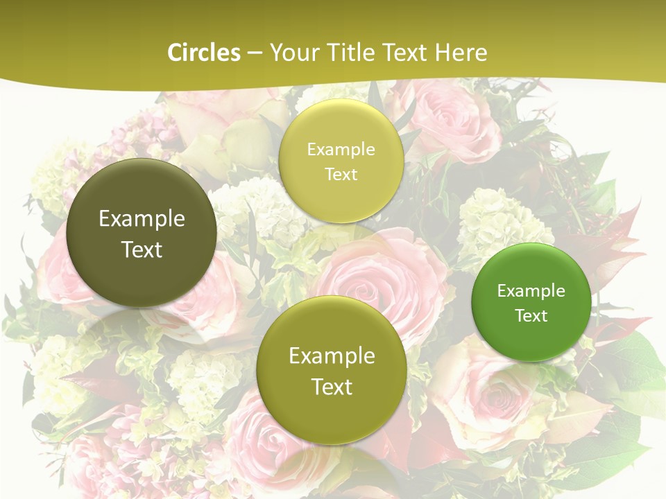 Roses Thank Arrangement PowerPoint Template