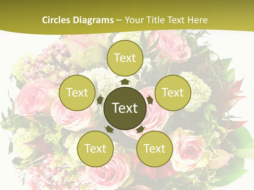 Roses Thank Arrangement PowerPoint Template