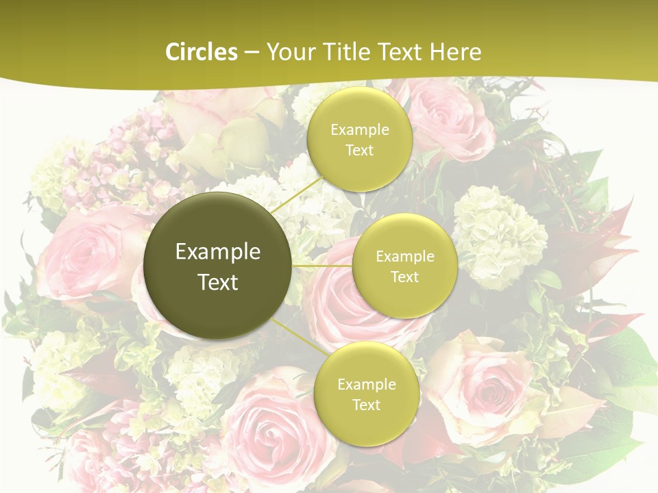 Roses Thank Arrangement PowerPoint Template