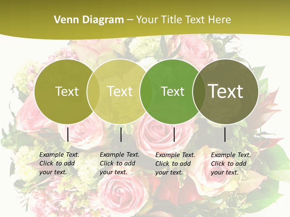 Roses Thank Arrangement PowerPoint Template