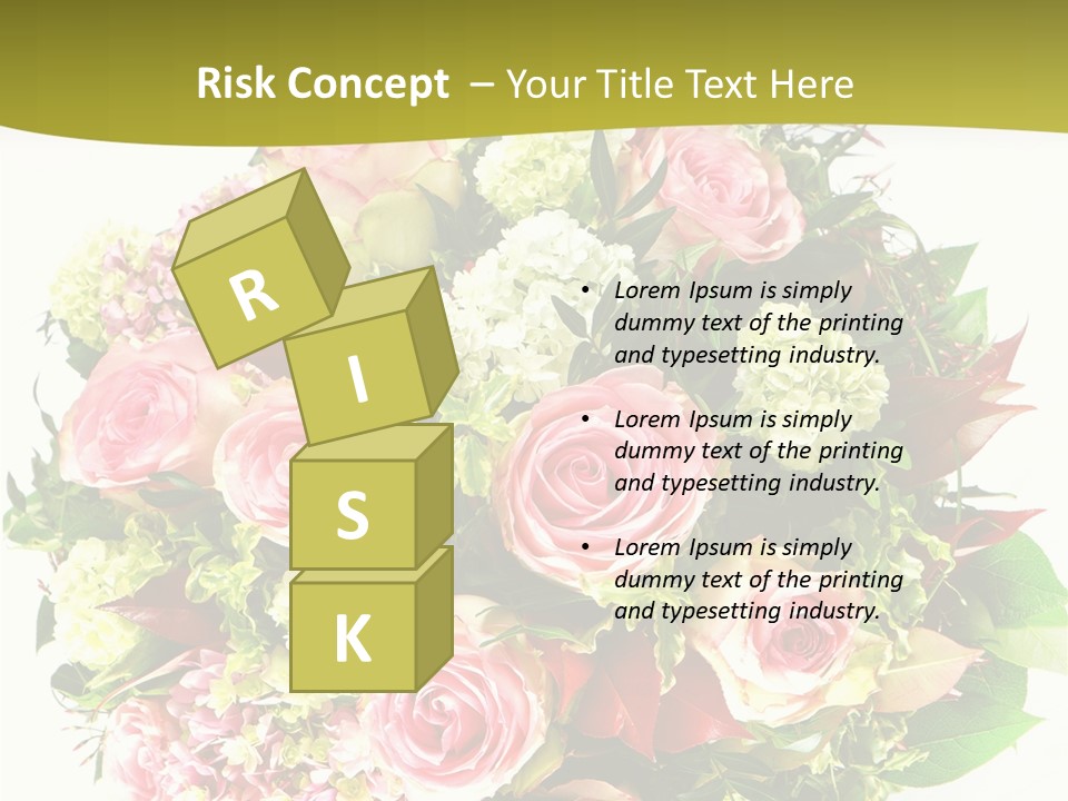 Roses Thank Arrangement PowerPoint Template