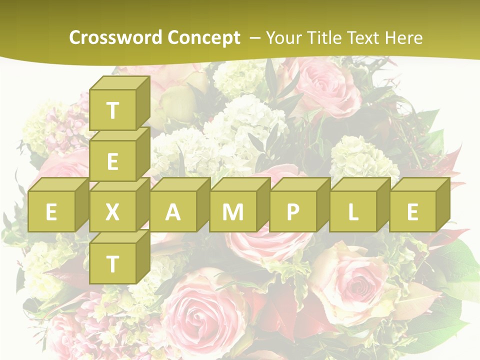 Roses Thank Arrangement PowerPoint Template