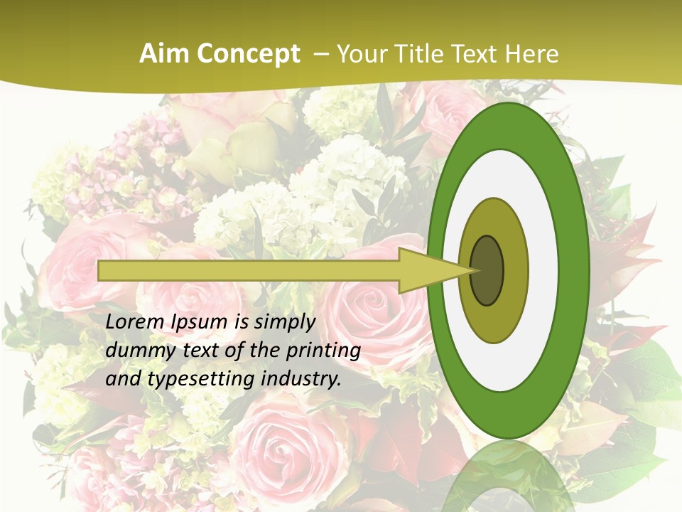 Roses Thank Arrangement PowerPoint Template