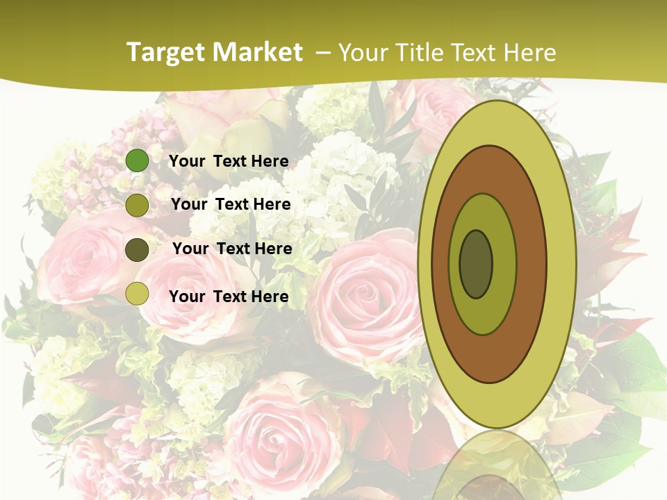Roses Thank Arrangement PowerPoint Template