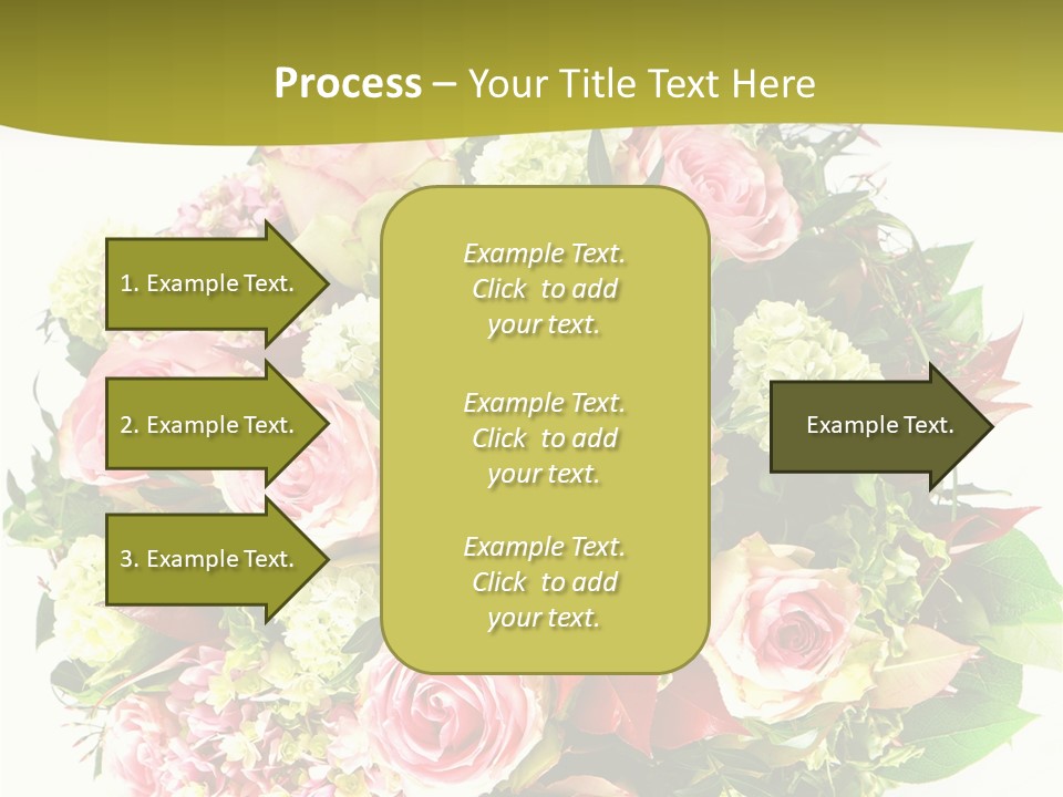 Roses Thank Arrangement PowerPoint Template