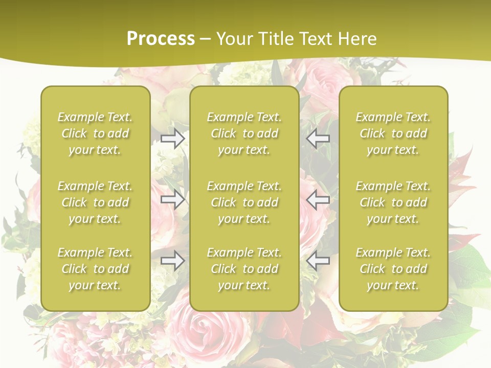 Roses Thank Arrangement PowerPoint Template