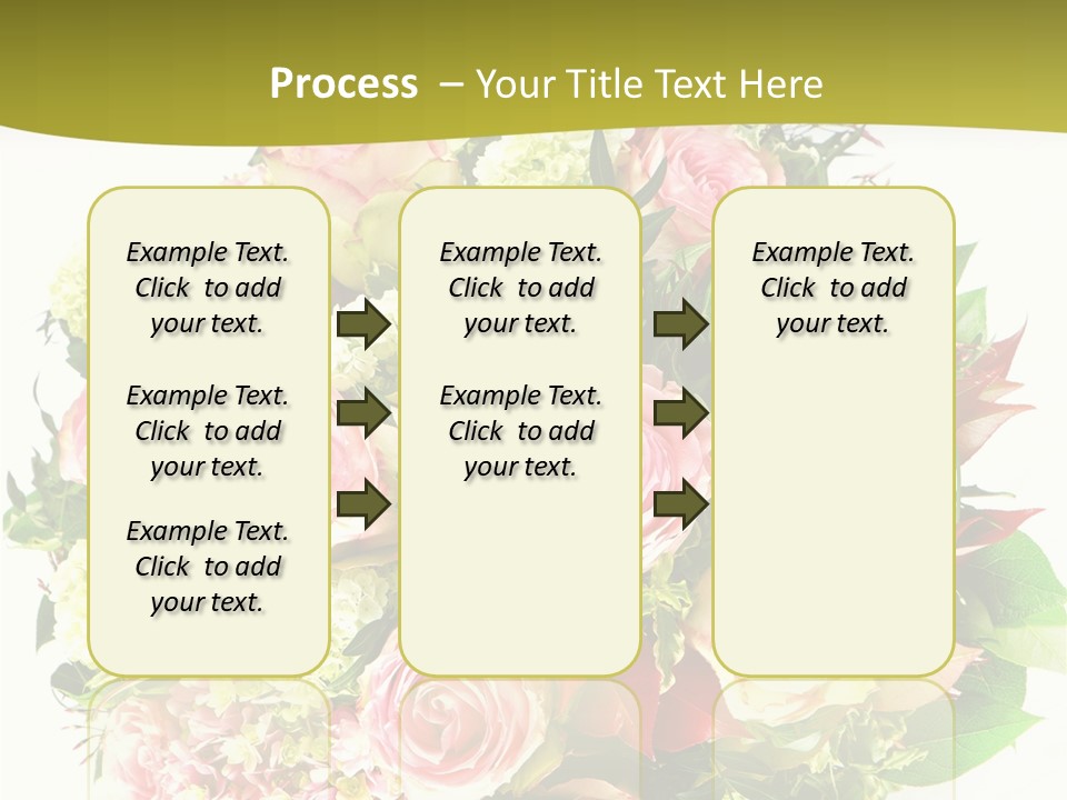 Roses Thank Arrangement PowerPoint Template