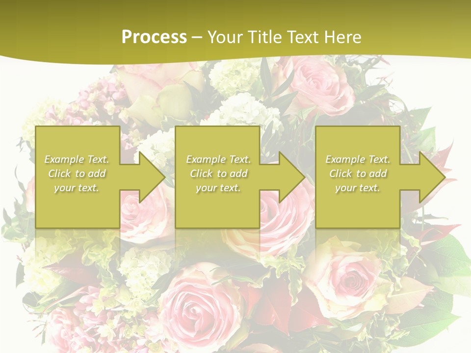 Roses Thank Arrangement PowerPoint Template