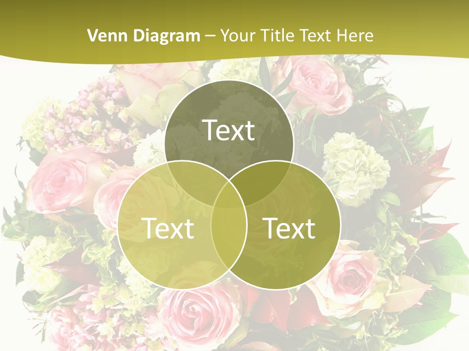 Roses Thank Arrangement PowerPoint Template