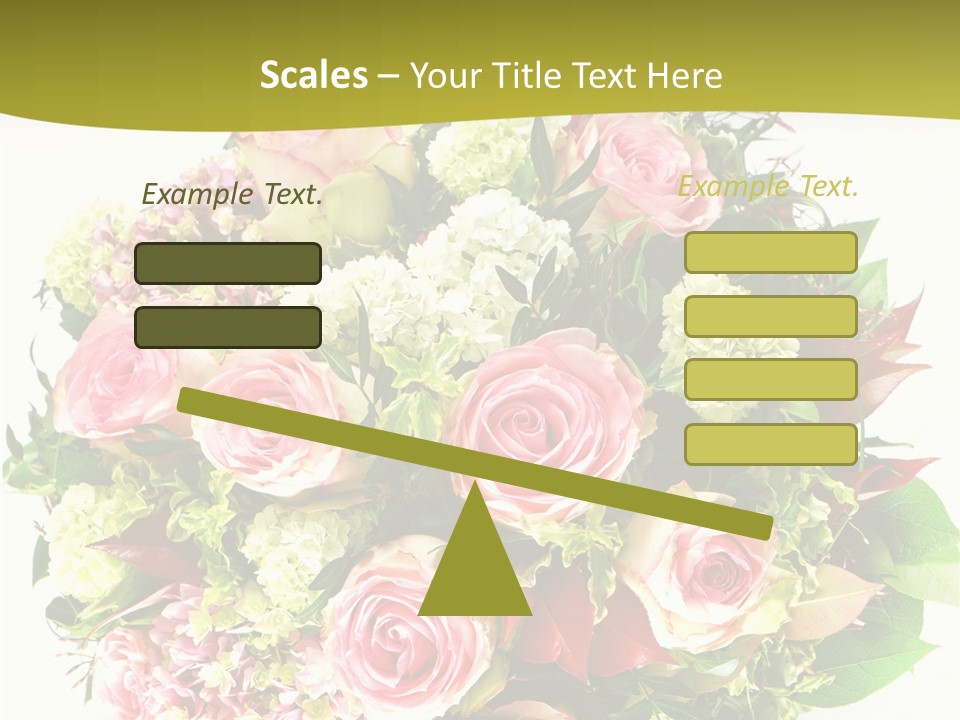 Roses Thank Arrangement PowerPoint Template