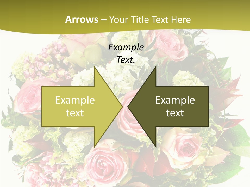 Roses Thank Arrangement PowerPoint Template