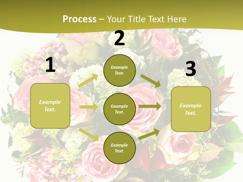 Roses Thank Arrangement PowerPoint Template