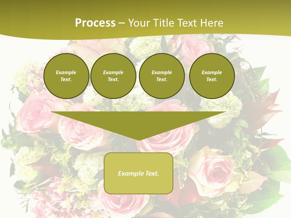 Roses Thank Arrangement PowerPoint Template