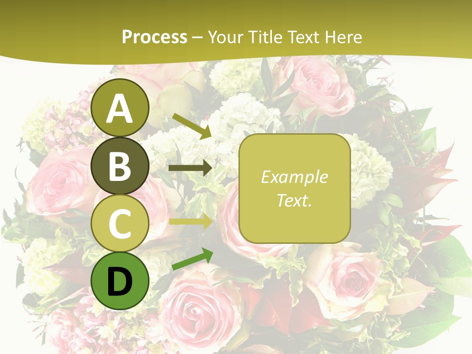Roses Thank Arrangement PowerPoint Template