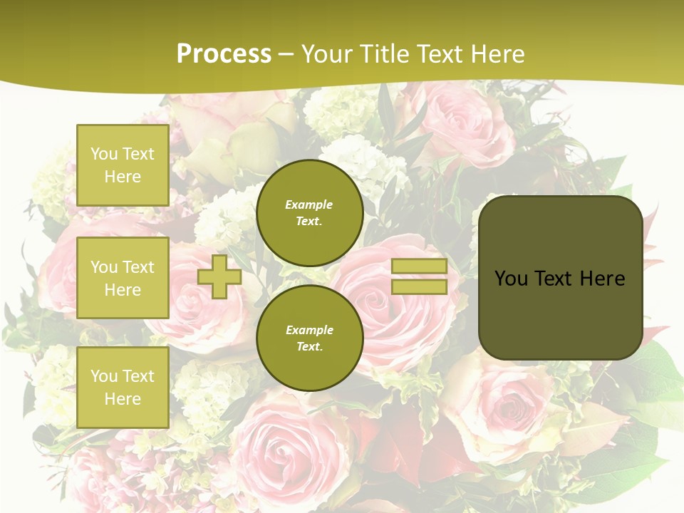 Roses Thank Arrangement PowerPoint Template