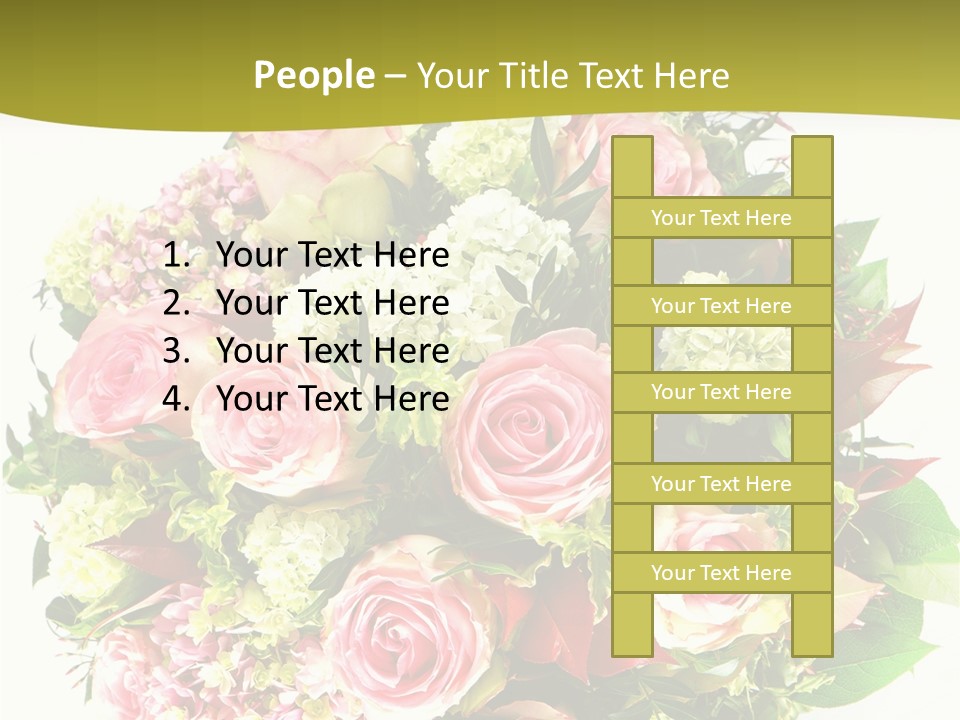 Roses Thank Arrangement PowerPoint Template