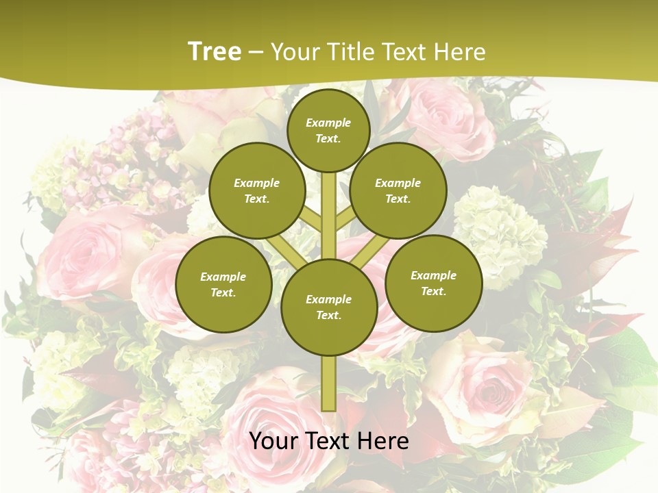 Roses Thank Arrangement PowerPoint Template