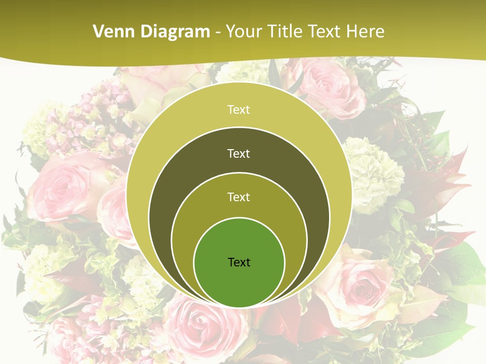 Roses Thank Arrangement PowerPoint Template