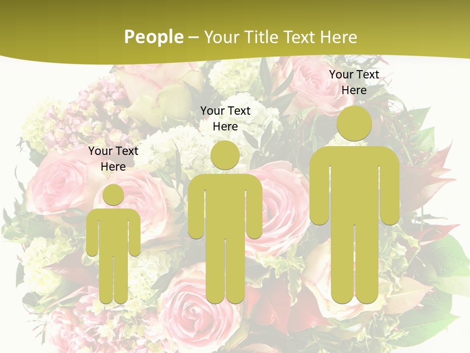 Roses Thank Arrangement PowerPoint Template