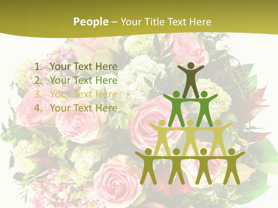 Roses Thank Arrangement PowerPoint Template