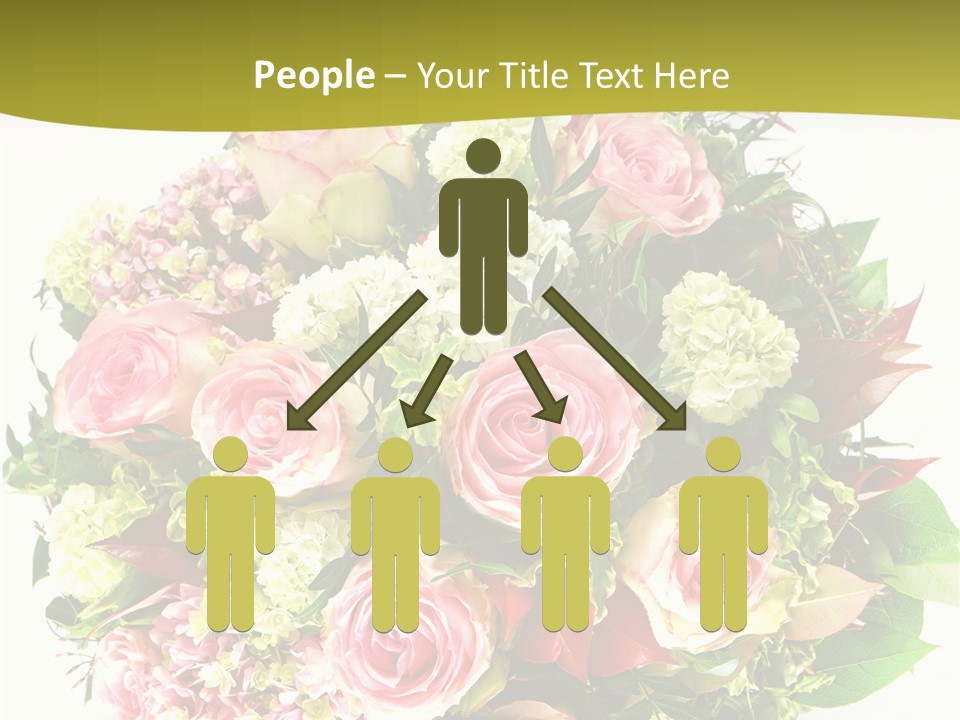 Roses Thank Arrangement PowerPoint Template