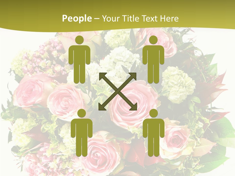 Roses Thank Arrangement PowerPoint Template