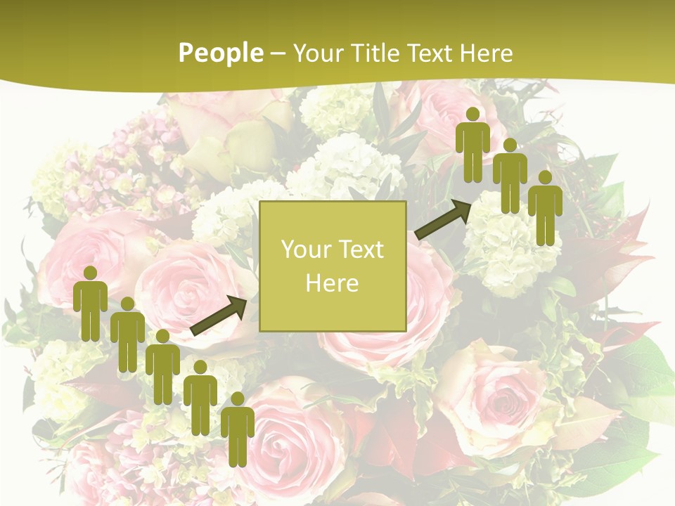 Roses Thank Arrangement PowerPoint Template