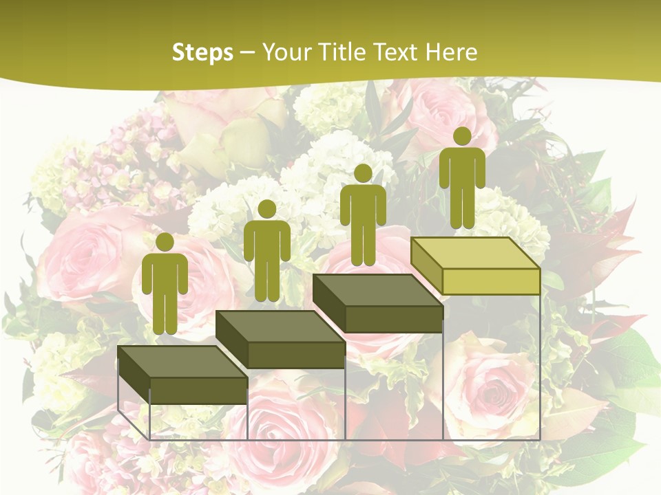 Roses Thank Arrangement PowerPoint Template