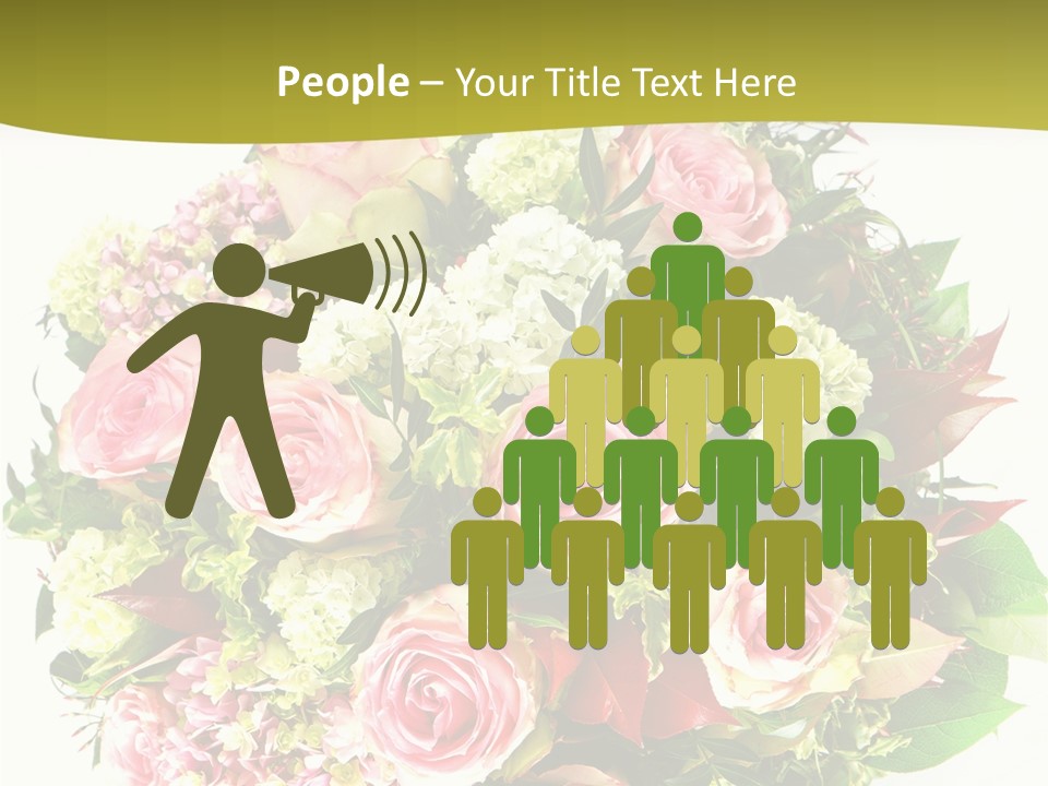 Roses Thank Arrangement PowerPoint Template