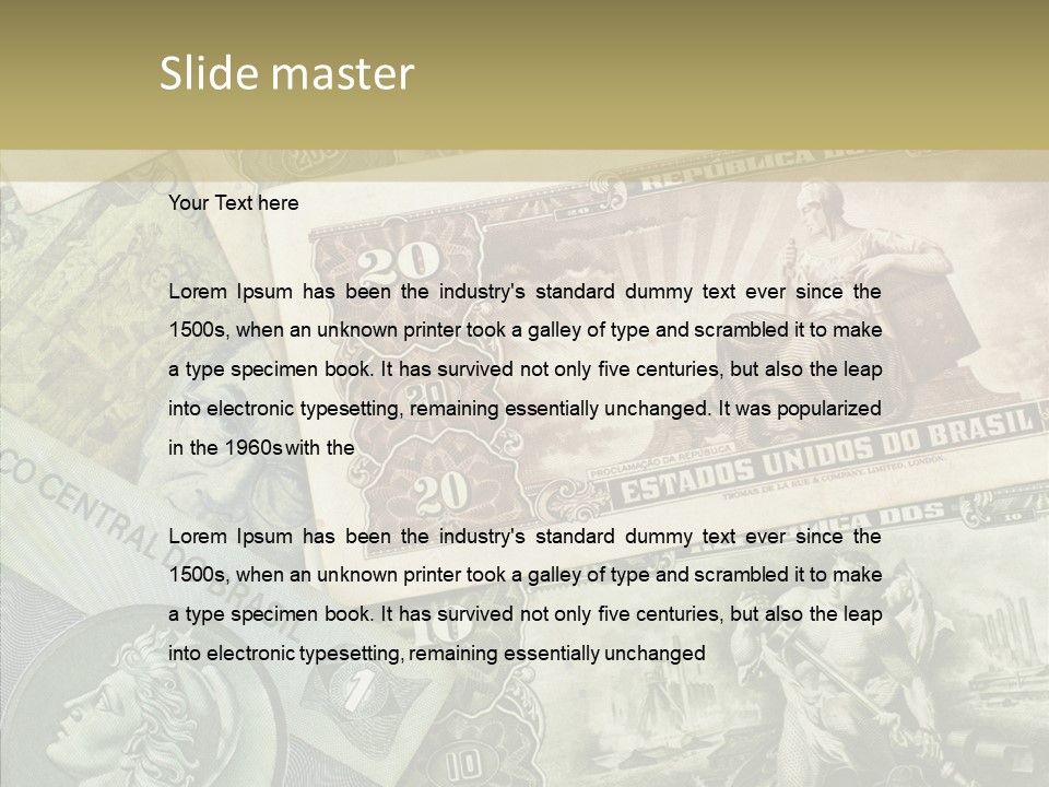 Rich Market Paper PowerPoint Template