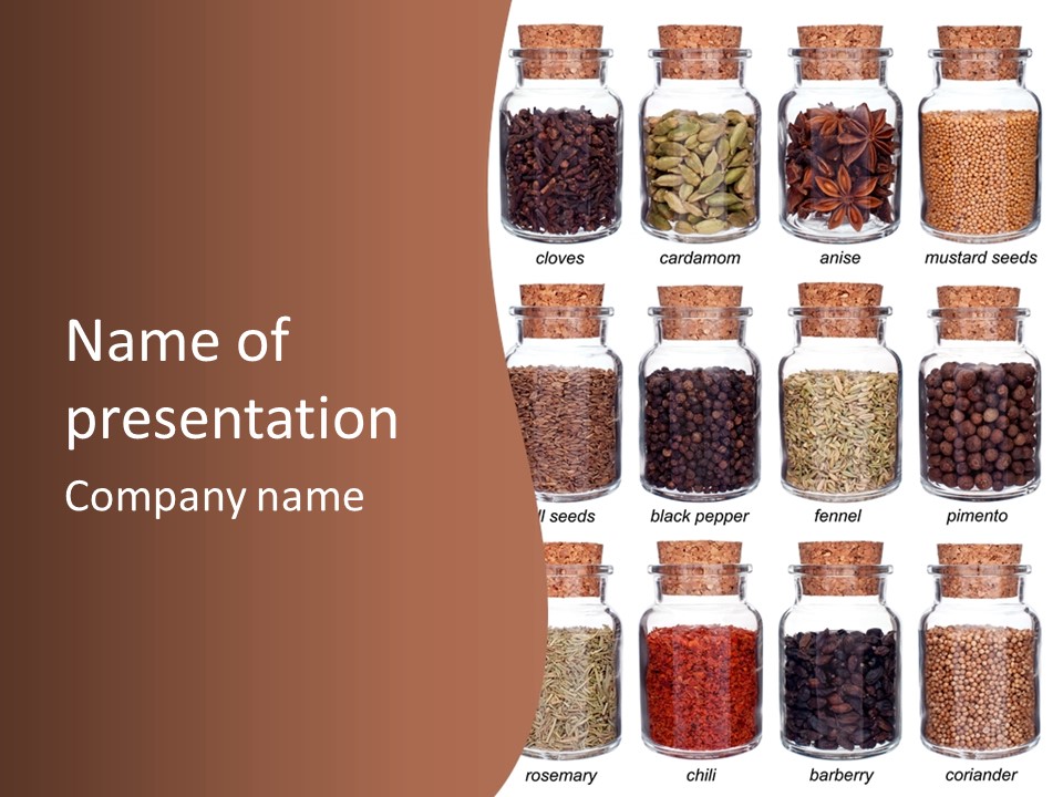 Text Flavoring Seeds PowerPoint Template