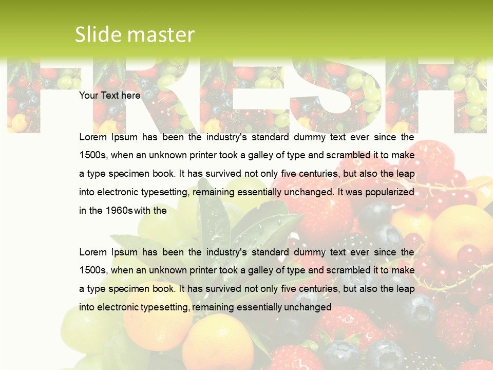 Nature Currants Sings PowerPoint Template