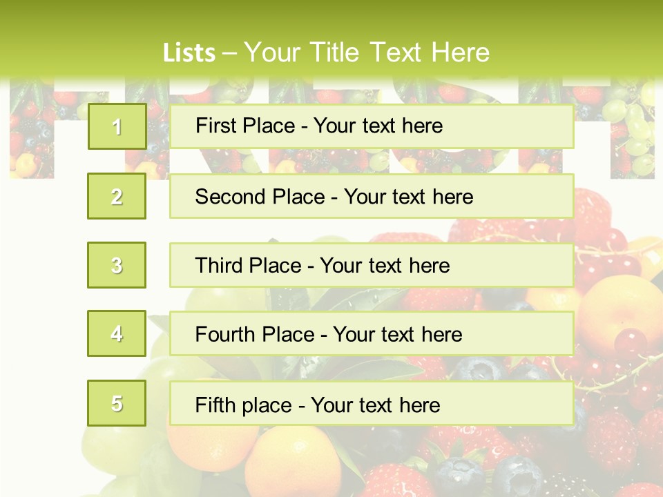 Nature Currants Sings PowerPoint Template