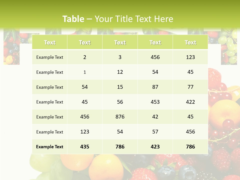 Nature Currants Sings PowerPoint Template