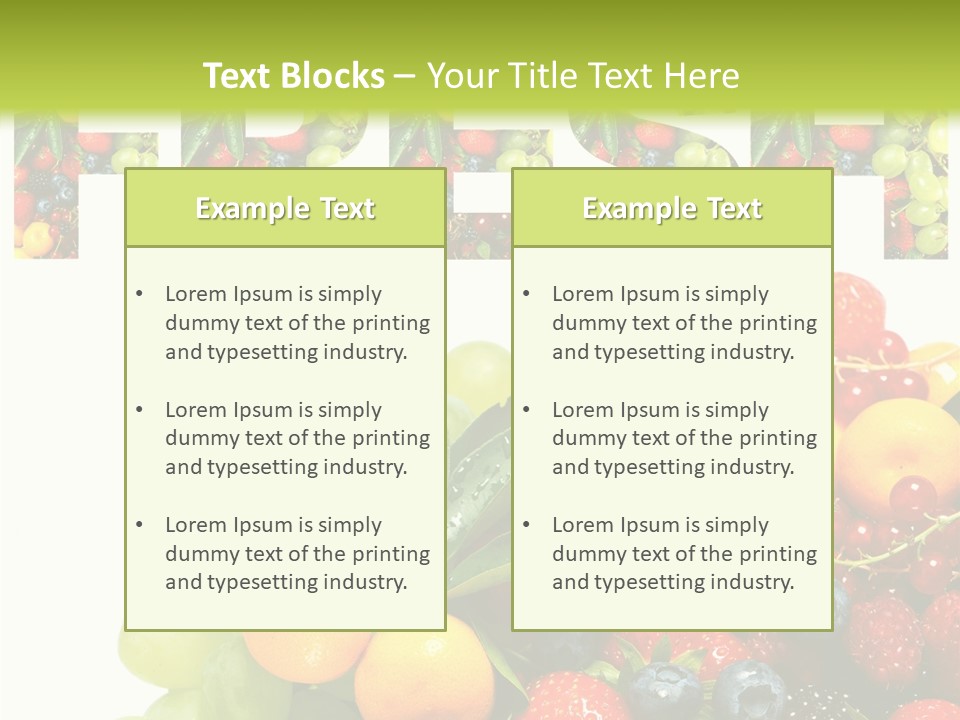 Nature Currants Sings PowerPoint Template