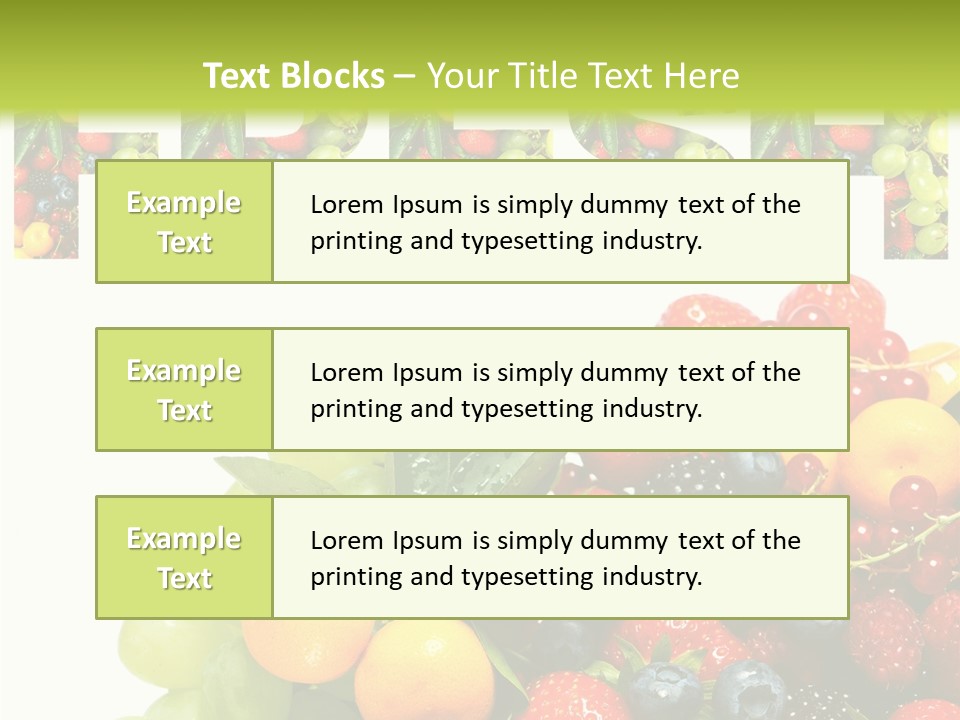 Nature Currants Sings PowerPoint Template