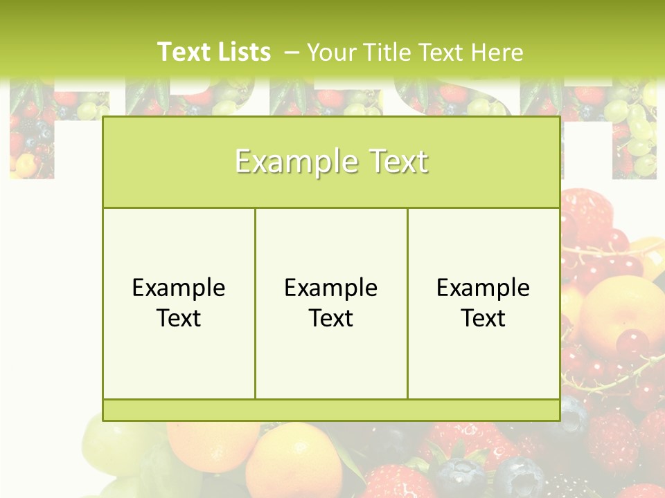 Nature Currants Sings PowerPoint Template