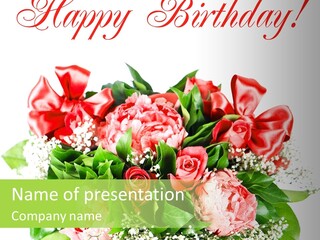 Nature Celebration Bouquet PowerPoint Template