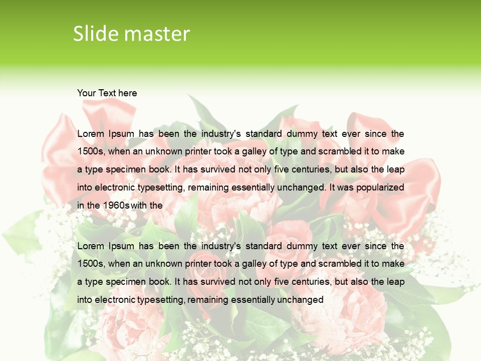 Nature Celebration Bouquet PowerPoint Template