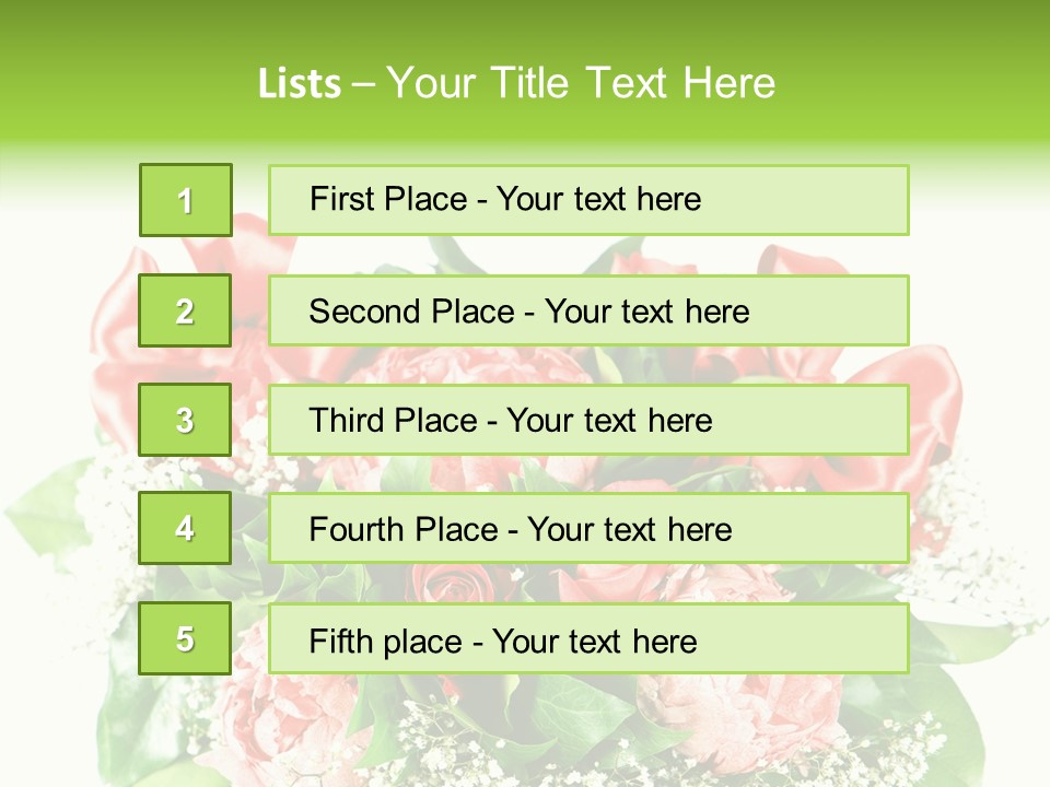 Nature Celebration Bouquet PowerPoint Template