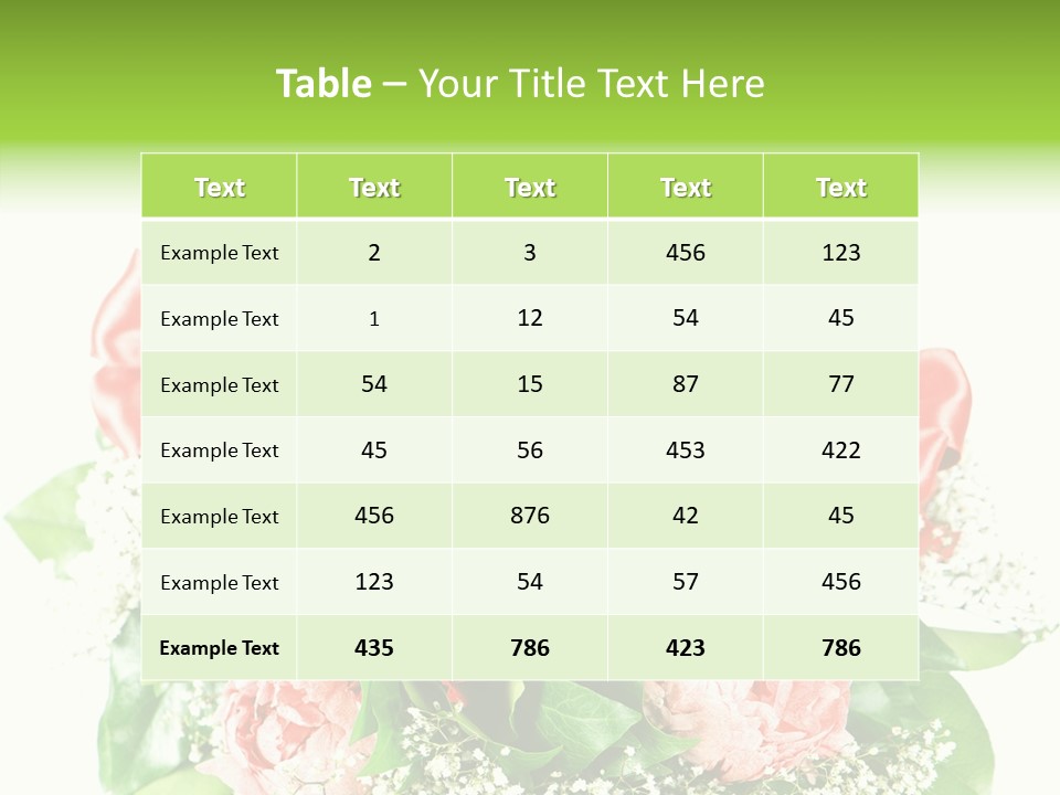 Nature Celebration Bouquet PowerPoint Template