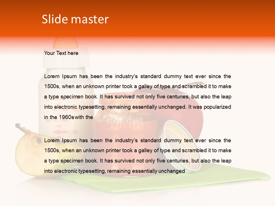 Isolated Food Baby Bottle PowerPoint Template