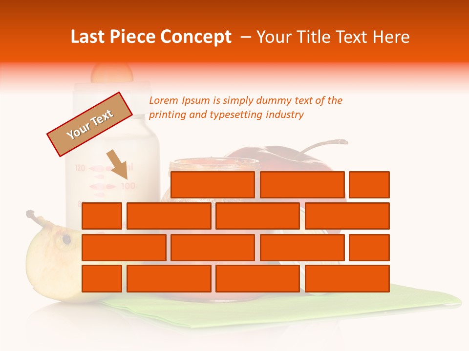 Isolated Food Baby Bottle PowerPoint Template