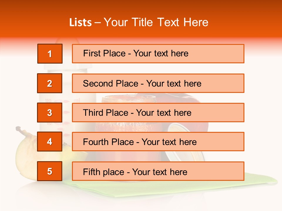 Isolated Food Baby Bottle PowerPoint Template